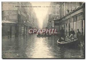 Old Postcard Paris in January 1910 Floods The Rue de Seine