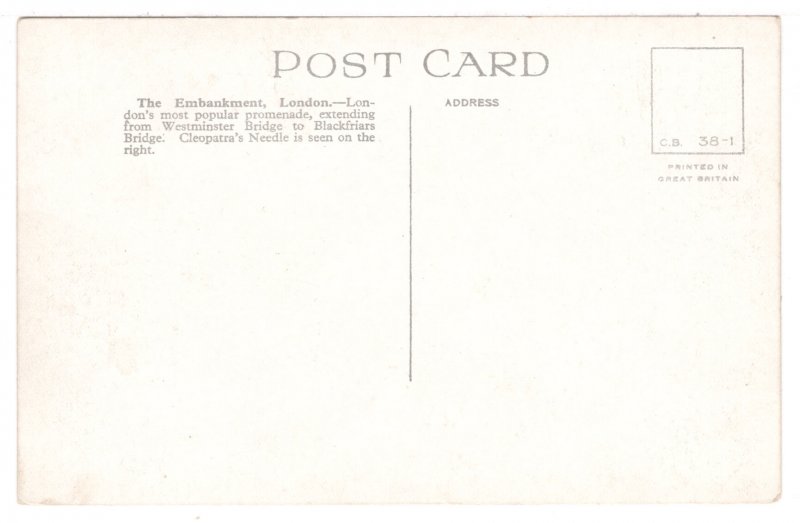 The Thames River Embankment, London, England