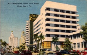 Florida Miami Beach Magnificent Ocean Front Hotels Curteich