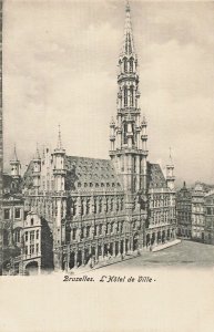 BRUXELLES BELGIUM~L'HOTEL de VILLE~1900s PHOTO POSTCARD