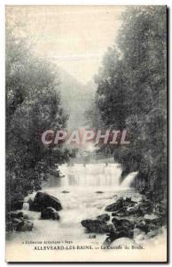 Old Postcard Allevard Les Bains waterfall Breda