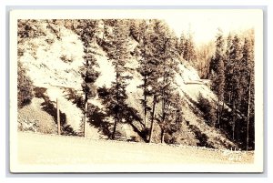 Sunset Highway On Blewitt Pass Washington RPPC Postcard