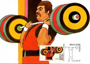 Stamps 1984 Los Angeles Summer Olympics Weightlifting