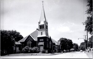 Real Photo Postcard First Presbyterian Church in Bedford, Iowa