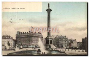 Old Postcard London Trafalgar Square