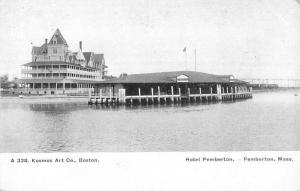 Pemberton Massachusetts Hotel Pavilion Water Front Antique Postcard K16109