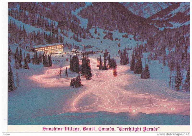 Sunshine Village, Torchlight Parade, Banff, Alberta, Canada, 1960-1970s