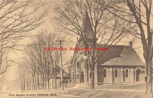 MI, Hillsdale, Michigan, First Baptist Church, Exterior View, No 2