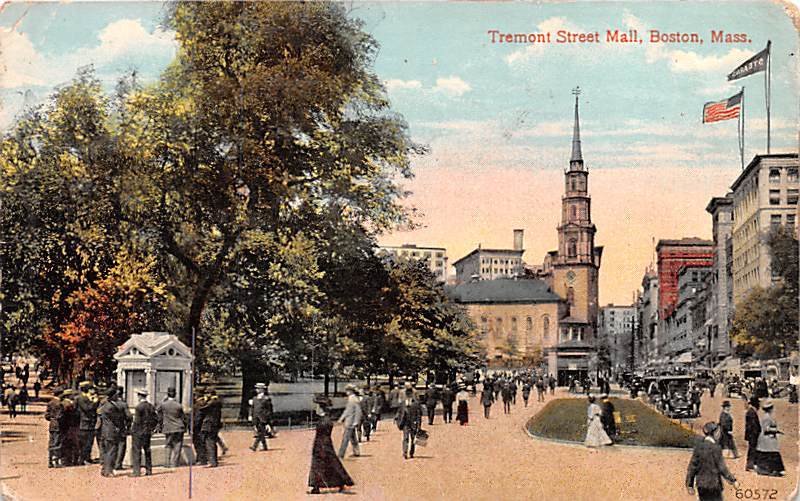 Tremont St. and the Mall, Boston, Mass.