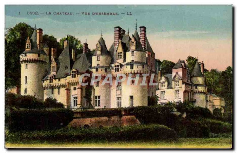 Usse - The Castle - View of & # 39ensemble - Old Postcard