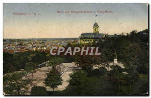 Old Postcard Neustadt D H Blick auf Kriegerdenkmal u Realschule