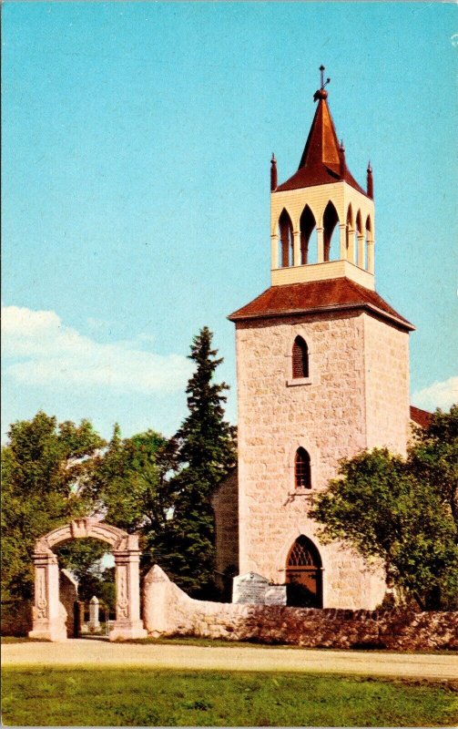 Old Saint Andrews Church Streetview St Andrews Manitoba Canada Chrome Postcard 