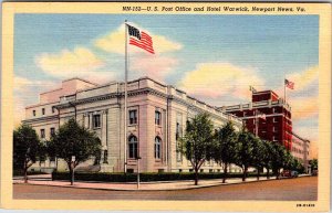 Postcard HOTEL SCENE Newport News Virginia VA AK5408