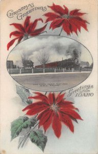 Idaho Christmas Greetings OSL Railway New Steel Mail Train Postcard AA41248