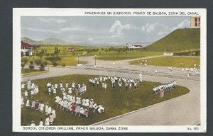 Ca 1905 PPC Prado Balboa CZ Panama School Children Drilling Mint