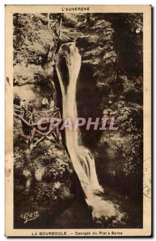 Old Postcard La Bourboule dish Cascade beard