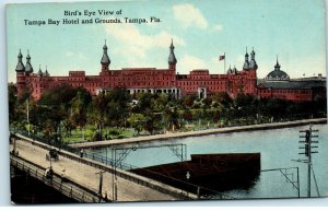 1910s Birds Eye View Tampa Bay Hotel and Grounds Tampa Florida FL Postcard