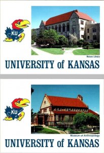 2~4X6 Postcards KS, Lawrence UNIVERSITY OF KANSAS Anthropology & Watson Library