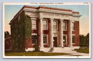 K1/ Huntington Park California Postcard c1910 City Hall Building  234