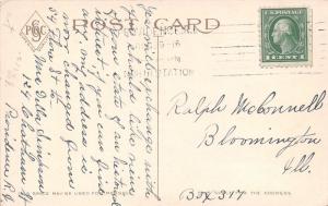 Providence Rhode Island~Squantum Club~House on Cliff~Flag~1916 Postcard