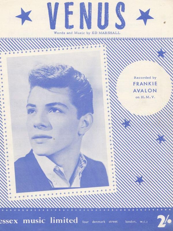 Venus Frankie Avalon 1950s Sheet Music