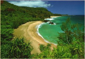 Vintage Postcard Lumahai Beach Famous by Movie South Pacific Hawaii Tropical