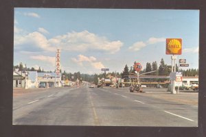 CHEMULT OREGON DOWNTOWN STREET SCENE OLD CARS VINTAGE POSTCARD