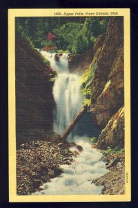 Provo Canyon, Utah/UT Postcard, Upper Falls, Wasatch Mountains