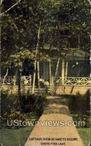 Hartts Resort - White Fish Lake, Michigan MI Postcard