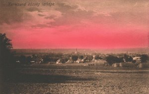 Hungary Kerecsend Község Látképe Vintage Postcard 04.17