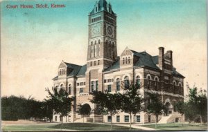 Hand Colored Postcard Courthouse in Beloit, Kansas~133252