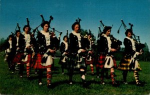 Canada Nova Scotia Girls' Highland Pipe Band At New Glasgow