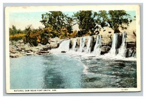 Vintage 1926 Postcard Natural Dam Lake & Falls Fort Smith Arkansas