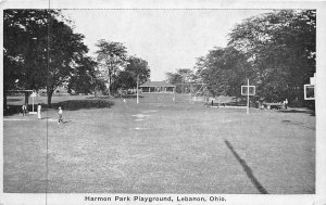 J44/ Lebanon Ohio Postcard c1950 Harmon Park Playground Shelter 118