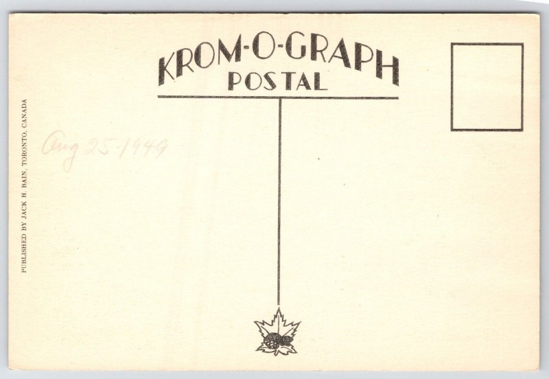 Midland ON Canadian National Railroad~Elevators~Jack H Bain ~Krom-O-Graph  1949