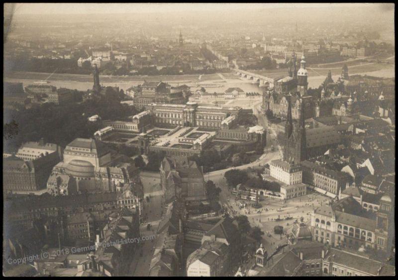 Germany Dresden Zwinger Altstadt Castle Aerial View circa WWI Original Pho 69666