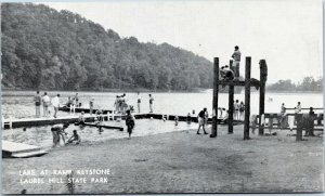 postcard Pennsylvania - Lake at Kamp Keystone, Laurel Hill State Park