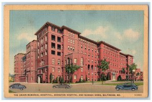 c1940's Union Memorial Hospital Nurses Home Baltimore Maryland MD Postcard