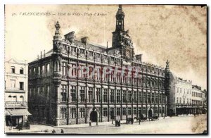Postcard Old City Hall Valenciennes Place d'Armes