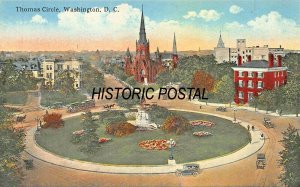 WASHINGTON DC~THOMAS CIRCLE-WARDS STATUE OF GENERAL THOMAS-B S REYNOLDS POSTCARD