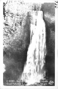 Creek Falls real photo - Cascade Mountains, Oregon OR  