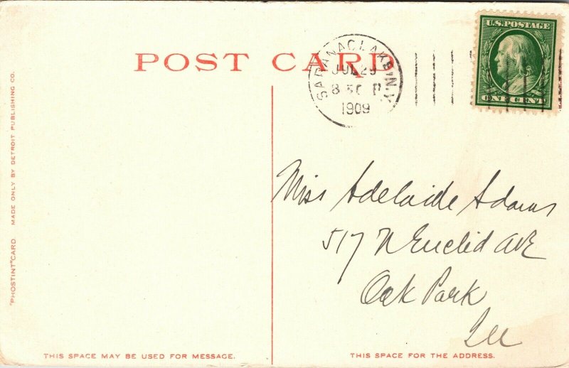 Cascade House - Upper  Lake - Adirondack Mountains New York Postcard