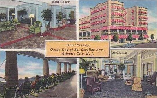 New Jersey Atlantic City Main Lobby Mezzanine Hotel Stanley Ocean End Of So C...