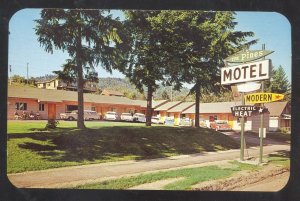 ST. MARIES IDAHO THE PINES MOTEL OLD CARS VINTAGE ADVERTISING POSTCARD