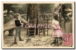 Old Postcard Games & # 39enfants The ball