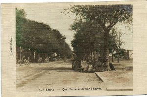 PC VIETNAM, INDOCHINA, SPARTE, QUAI FRANCIS-GARNIER, Vintage Postcard (b28945)