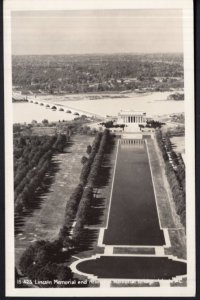 DC WASHINGTON Lincoln Memorial Arlington Memorial Bridge RPPC - EKC 1939-1950