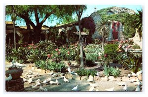 Mission San Juan Capistrano California c1960 Postcard #2 Garden