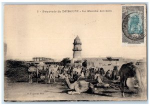 c1910 March of the Woods Souvenir De Djibouti Africa Antique Posted Postcard