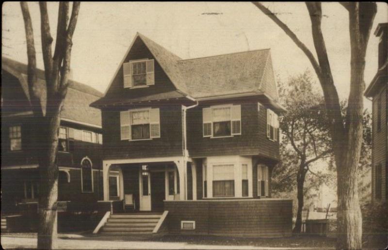 Pretty Home - Medford MA Cancel c1910 Real Photo Postcard 